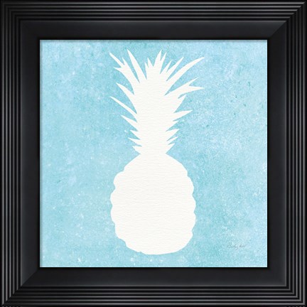 Framed Tropical Fun Pineapple Silhouette I Print
