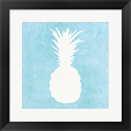 Framed Tropical Fun Pineapple Silhouette I Print