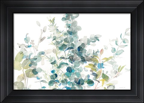 Framed Eucalyptus I White Crop Print