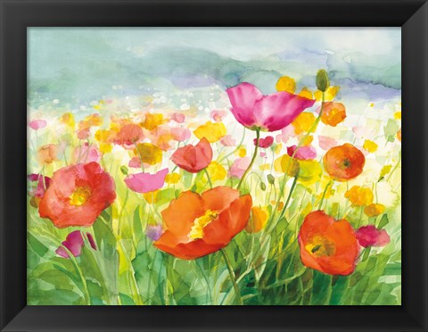 Framed Meadow Poppies Print