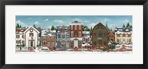 Framed Christmas Village Crop Print
