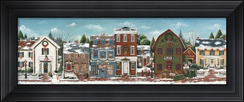 Framed Christmas Village Crop Print