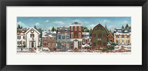 Framed Christmas Village Crop Print