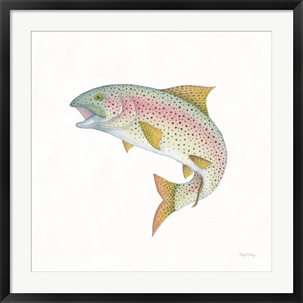 Framed Gone Fishin Rainbow Print