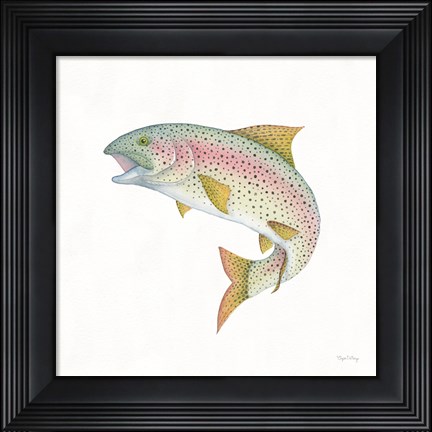 Framed Gone Fishin Rainbow Print