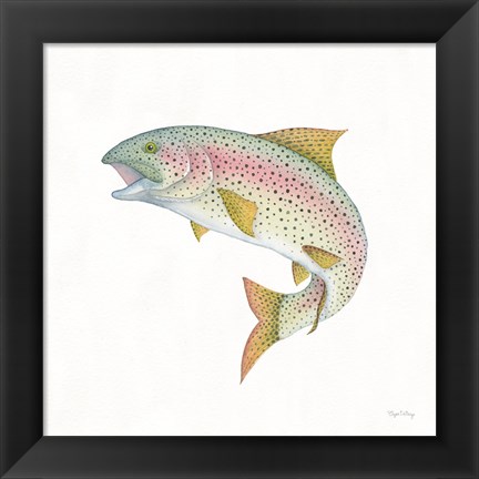 Framed Gone Fishin Rainbow Print