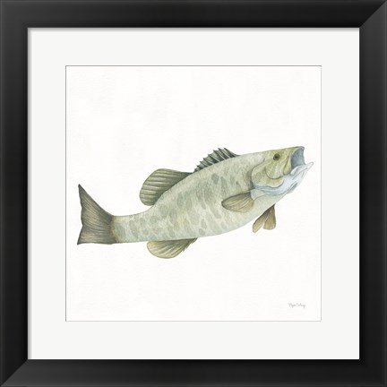 Framed Gone Fishin Small Mouth Print