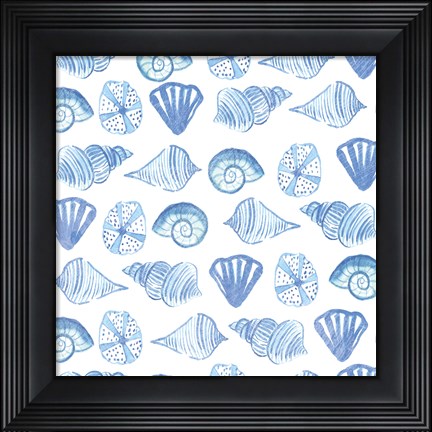 Framed Coastal Birds Pattern IV Print