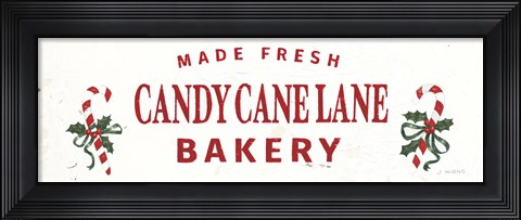 Framed Christmas in the Heartland V Red Words Crop Print