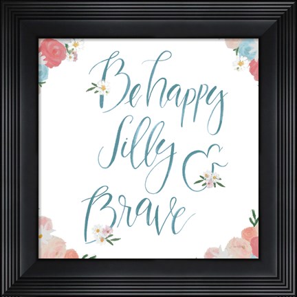Framed Spirit Stallion III Blush and Teal Print