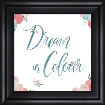 Framed Spirit Stallion IV Blush and Teal Print