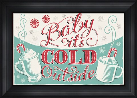 Framed Merry Little Christmas I Print