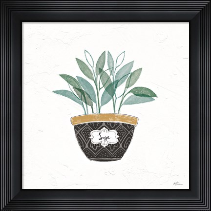 Framed Fine Herbs VII Print