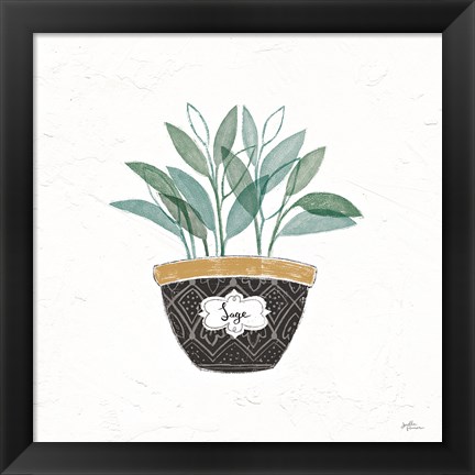 Framed Fine Herbs VII Print
