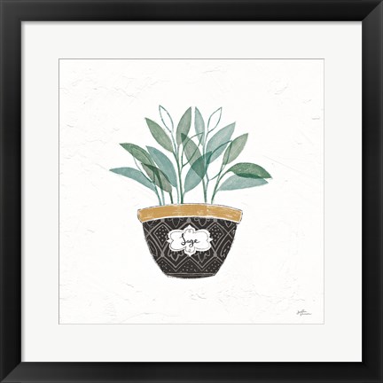 Framed Fine Herbs VII Print