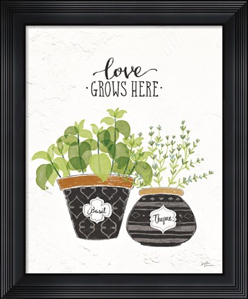 Framed Fine Herbs V Print