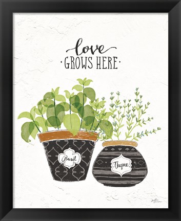 Framed Fine Herbs V Print