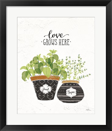 Framed Fine Herbs V Print