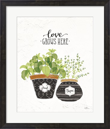 Framed Fine Herbs V Print