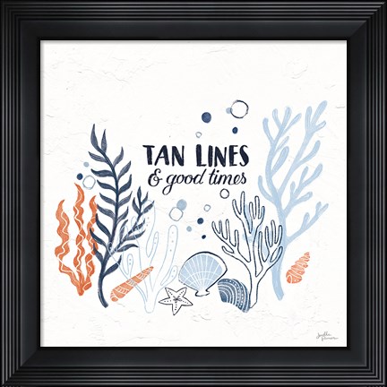 Framed Simple Sea IV Print