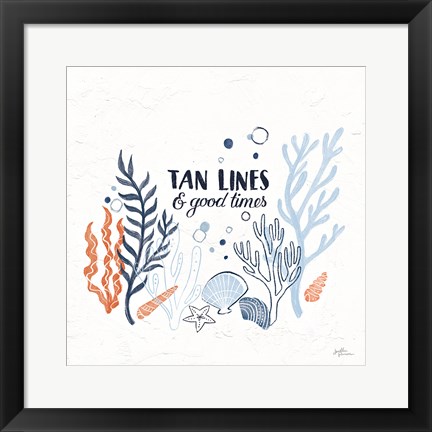 Framed Simple Sea IV Print