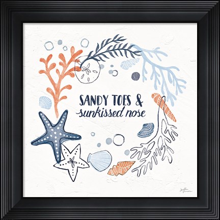 Framed Simple Sea III Print