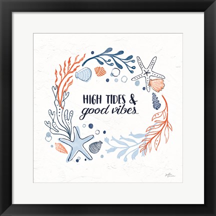 Framed Simple Sea II Print