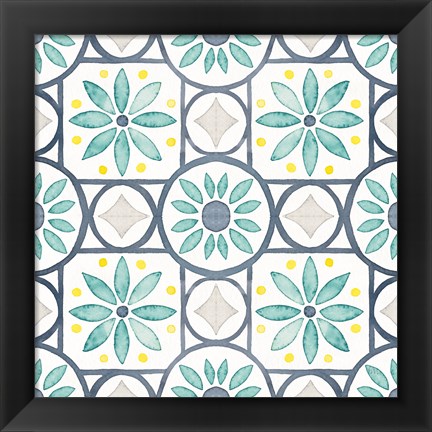 Framed Garden Getaway Pattern XV Print