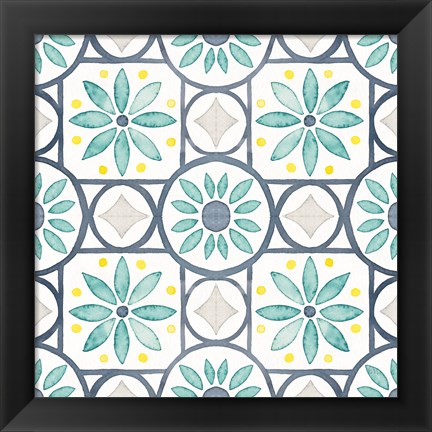 Framed Garden Getaway Pattern XV Print