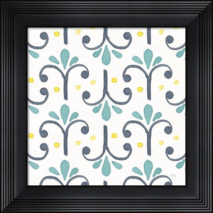 Framed Garden Getaway Pattern XIV Print