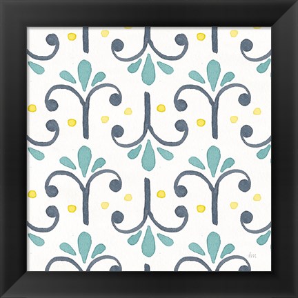 Framed Garden Getaway Pattern XIV Print