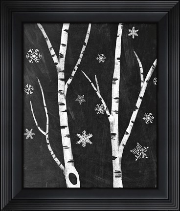 Framed Snowy Birches IV Print