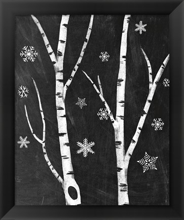 Framed Snowy Birches IV Print