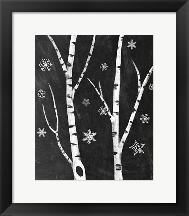 Framed Snowy Birches IV Print