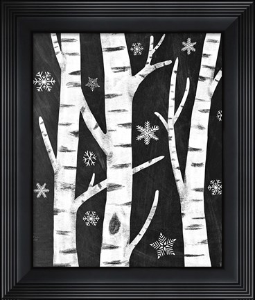 Framed Snowy Birches Print