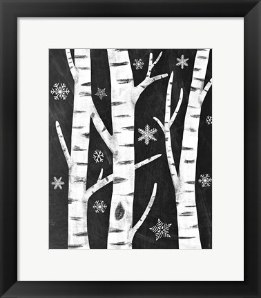 Framed Snowy Birches Print