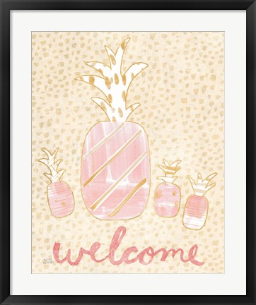 Framed Pineapple Blush II Print