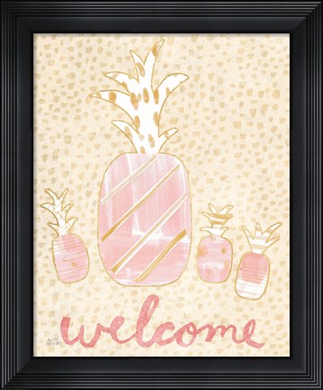 Framed Pineapple Blush II Print