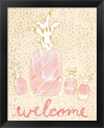 Framed Pineapple Blush II Print