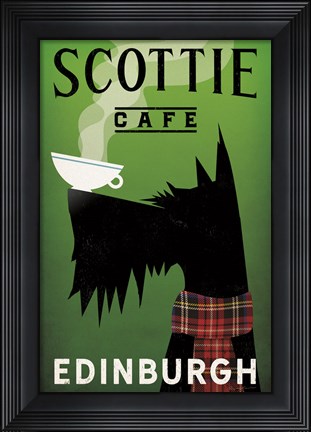 Framed Scottie Cafe Print