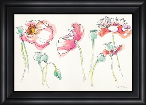 Framed Pink Somniferums Bright Print