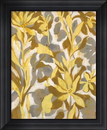 Framed Painted Tropical Screen I Print