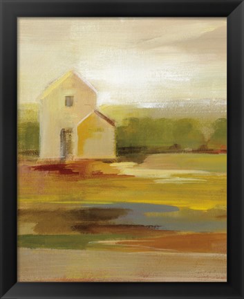 Framed Hillside Barn I Print