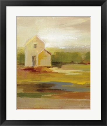 Framed Hillside Barn I Print