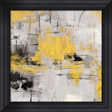 Framed Stone Gardens III Yellow Print