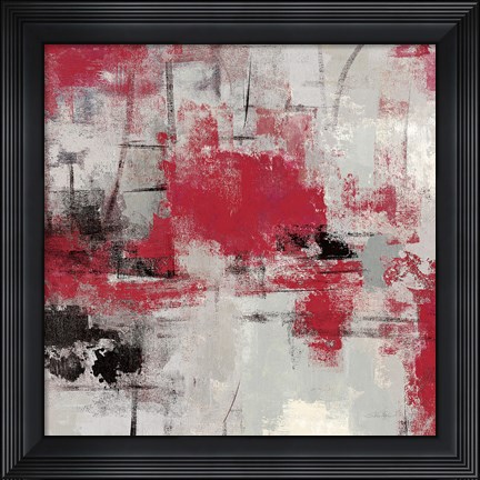 Framed Stone Gardens III Red Print