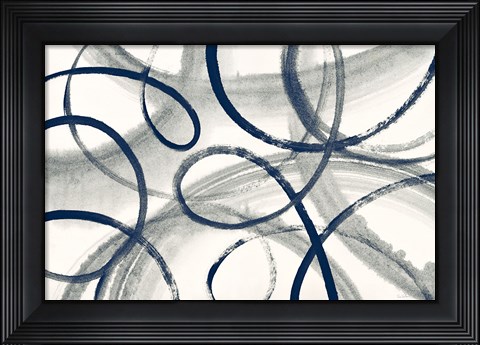 Framed Calligraphia with Navy Print