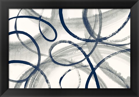Framed Calligraphia with Navy Print