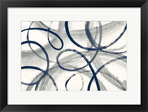 Framed Calligraphia with Navy Print