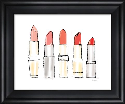 Framed Beauty and Sass Red II Print